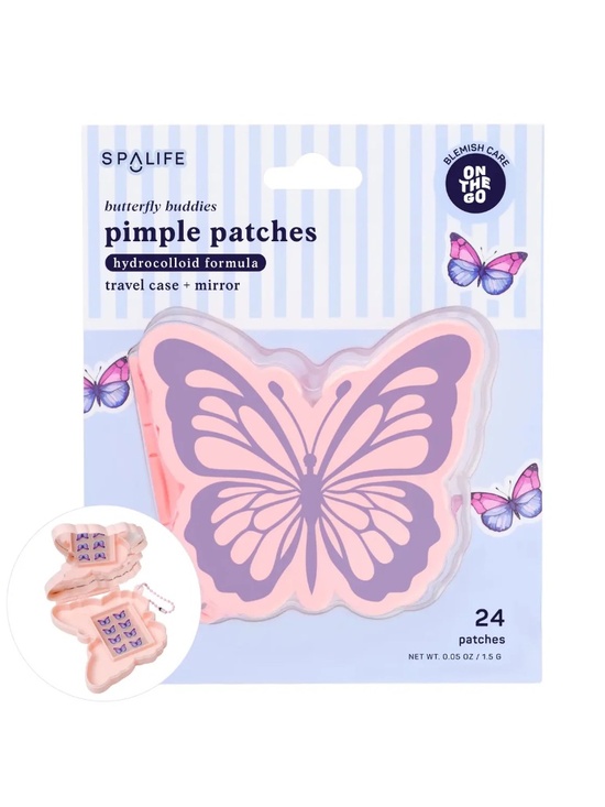 SpaLife Other - SpaLife Butterfly Buddies Hydrocolloid Pimple Patches 24ct NIP Case Mirror